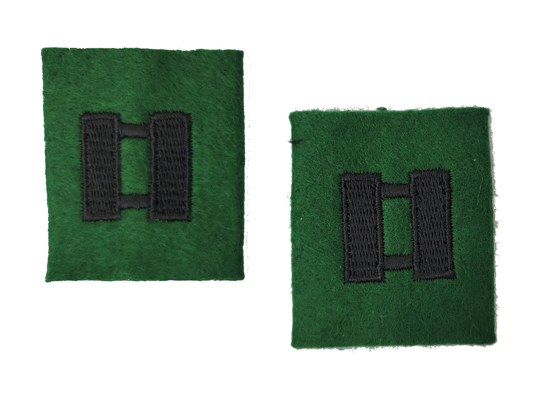 U.S. Army Leadership Tabs - Green Felt Leader Rank - PAIR