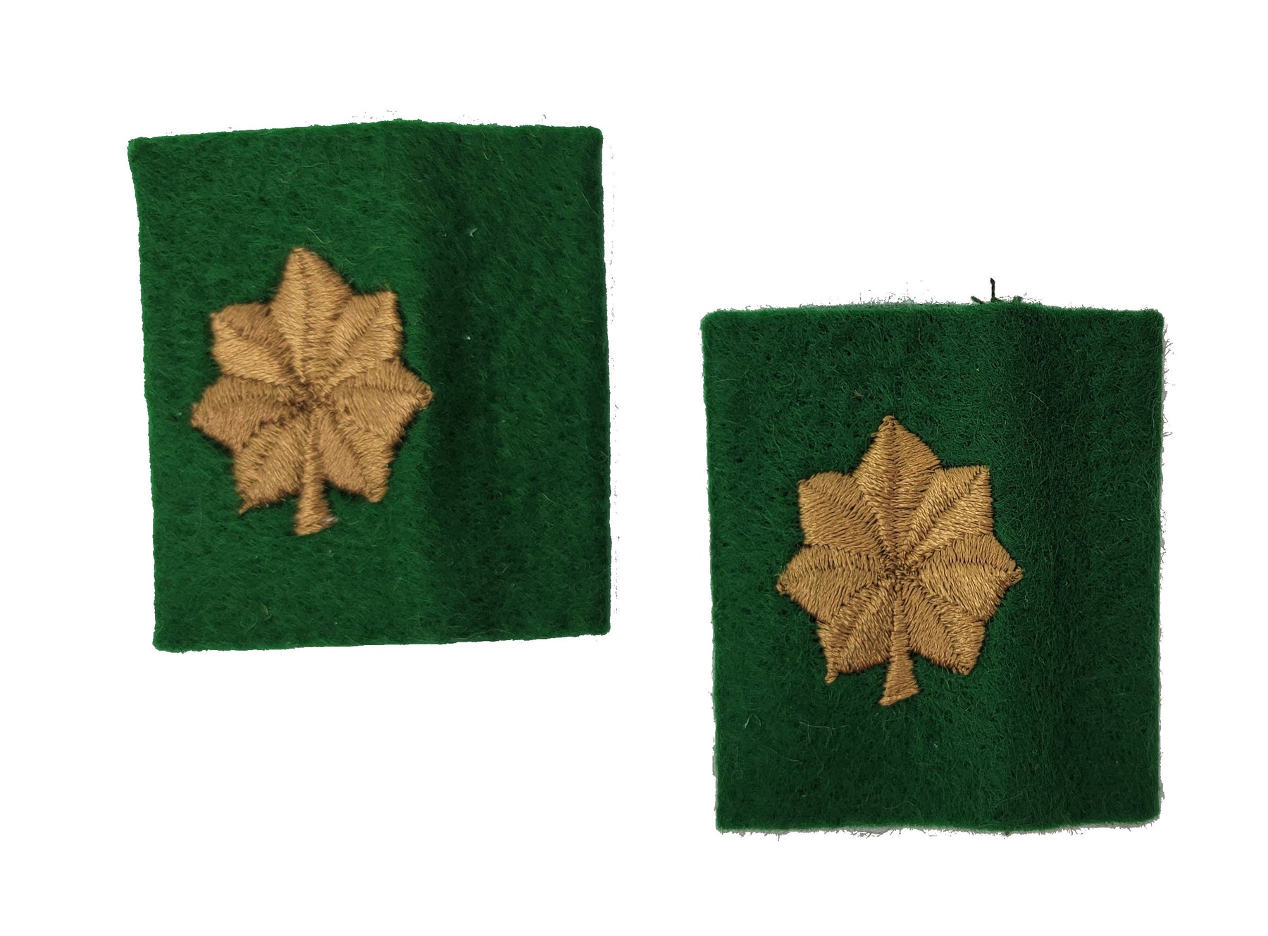 U.S. Army Leadership Tabs - Green Felt Leader Rank - PAIR