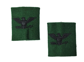 U.S. Army Leadership Tabs - Green Felt Leader Rank - PAIR