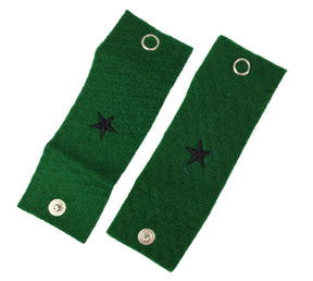 U.S. Army Leadership Tabs - Green Felt Leader Rank - PAIR