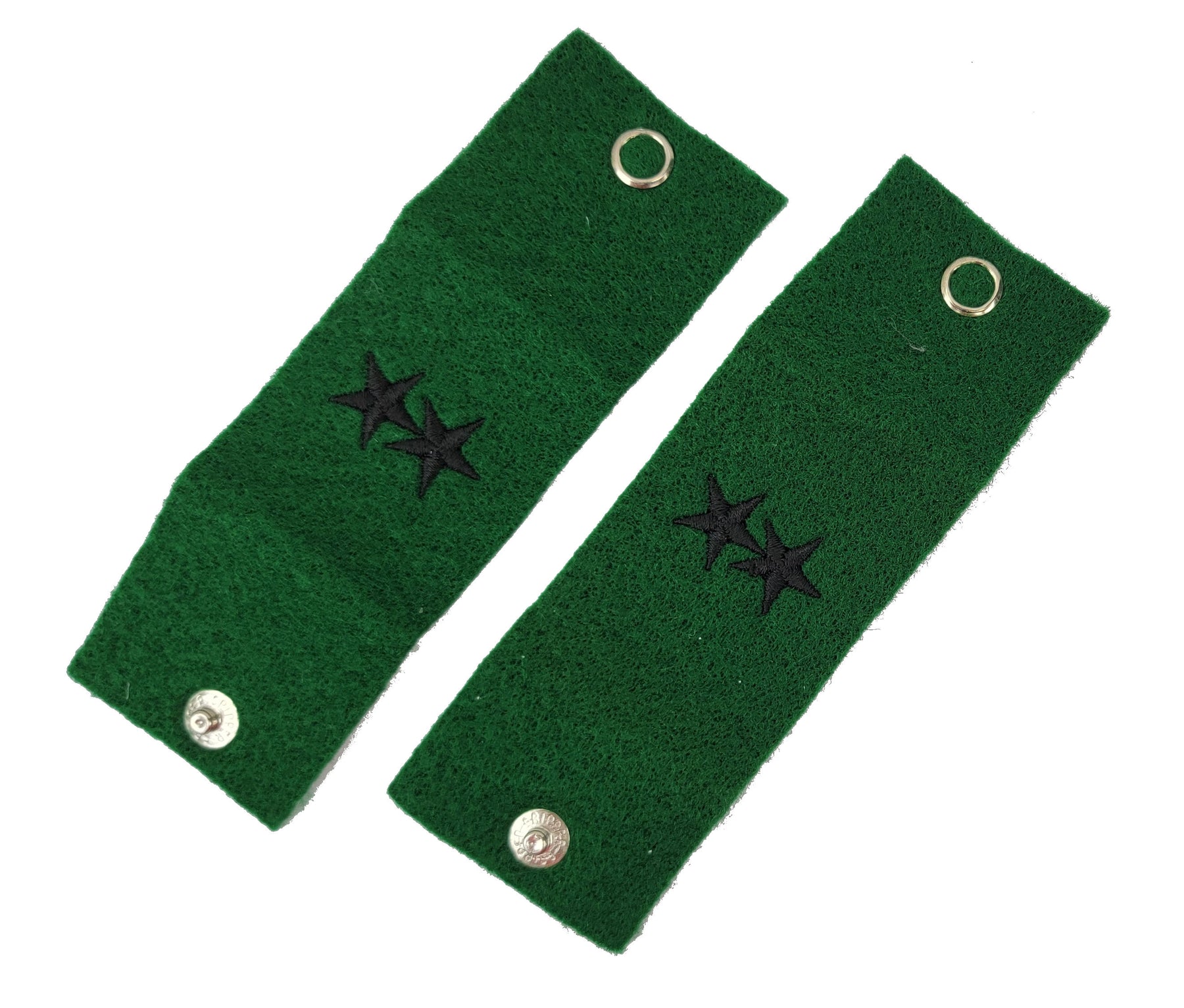 U.S. Army Leadership Tabs - Green Felt Leader Rank - PAIR