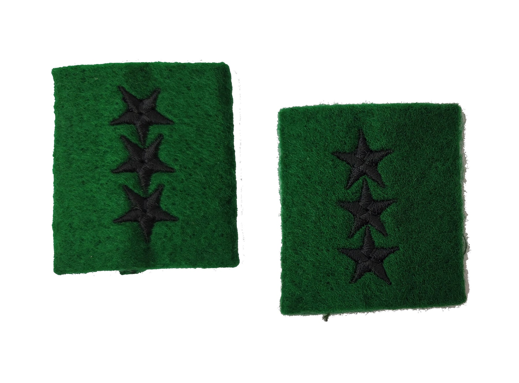 U.S. Army Leadership Tabs - Green Felt Leader Rank - PAIR