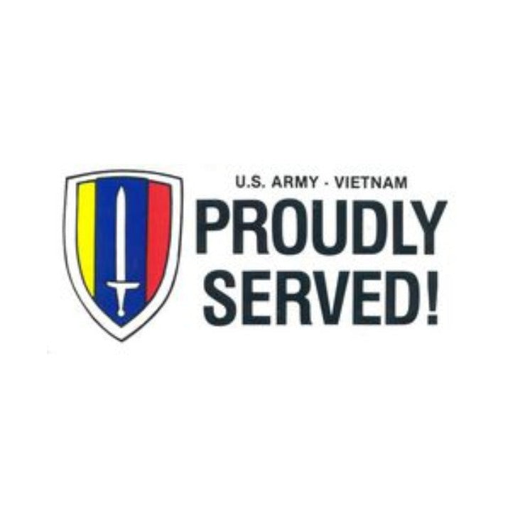 CLEARANCE - U.S. Army Vietnam Bumper Sticker - Proudly Served