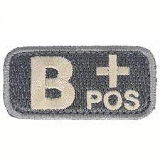 B POSITIVE Blood Type Patch - ACU LIGHT