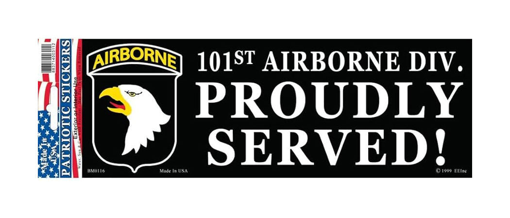 CLEARANCE - 101st Airborne Division Bumper Sticker - Proudly Served