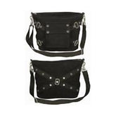 Black Vintage One Pocket Canvas Shoulder Bag