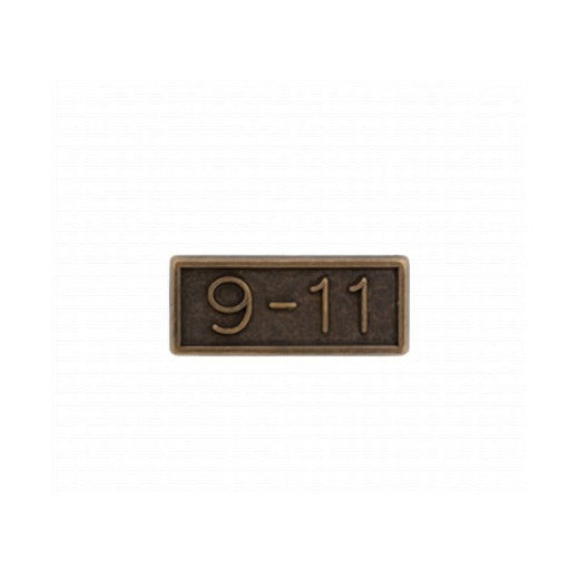 Bronze Nine Eleven 9-11 Ribbon Device