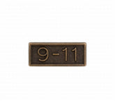 Bronze Nine Eleven 9-11 Ribbon Device