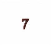Bronze Number Seven (7) Ribbon Device - 3/16 inch