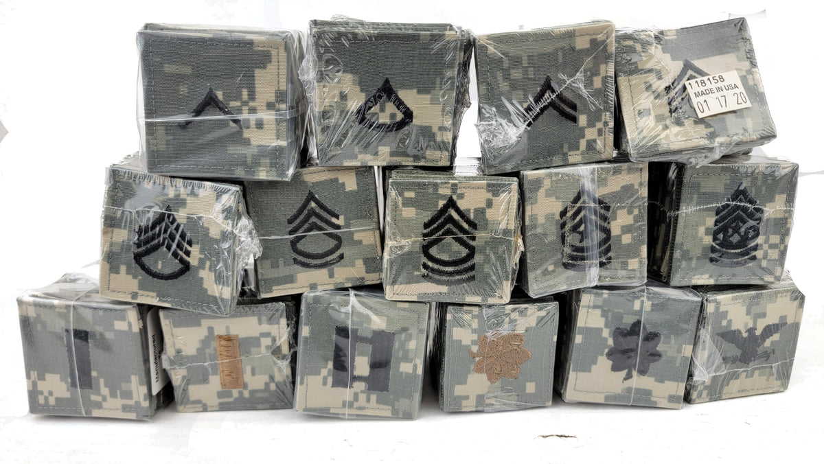BULK BUY - Lot of 20 Army ACU Rank Insignia with Hook Fastener