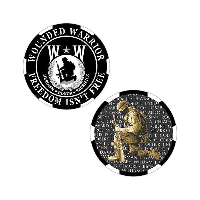 Wounded Warrior Challenge Coin - Freedom Isn't Free