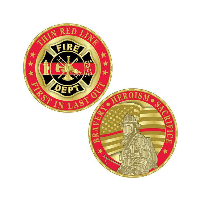 Thin Red Line Firefighter Challenge Coin