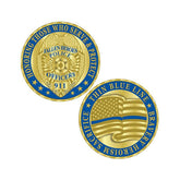 Thin Blue Line Police Challenge Coin