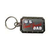 Coast Guard Dad Silver Metal Key Ring
