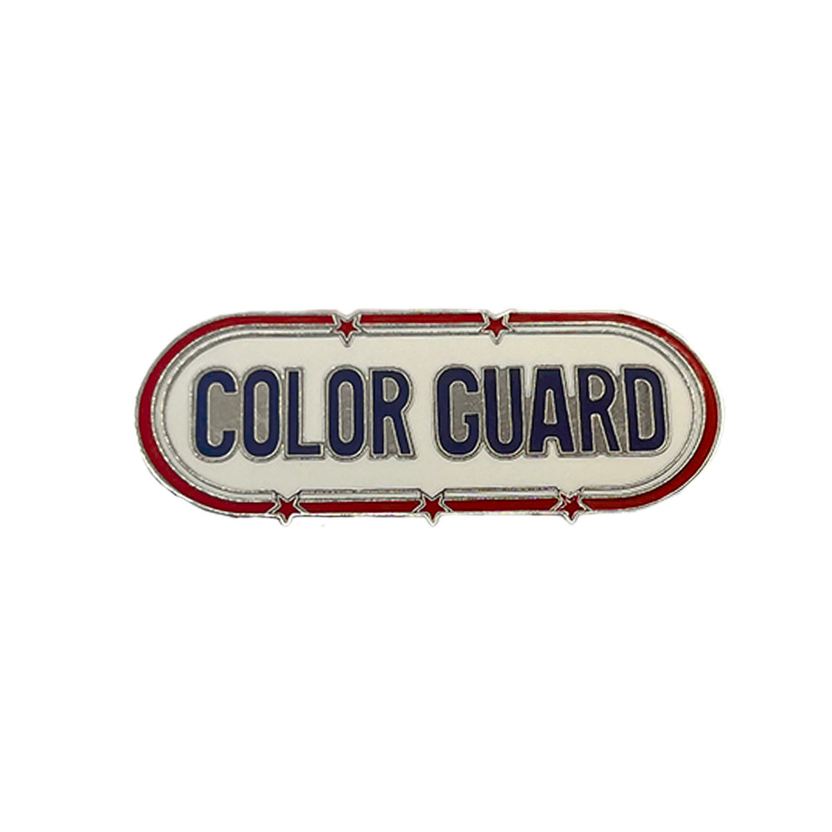 Color Guard Red, White and Blue Metal Pin