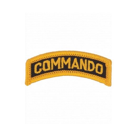Commando Tab - Gold on Black - Full Color Dress Patch