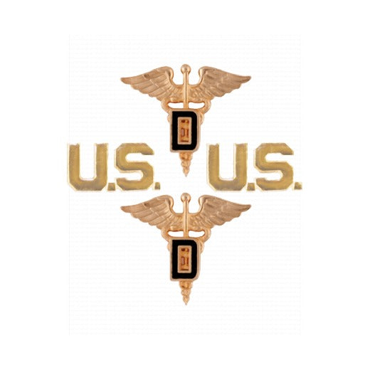 Dental Branch Insignia Set with U.S. Letters