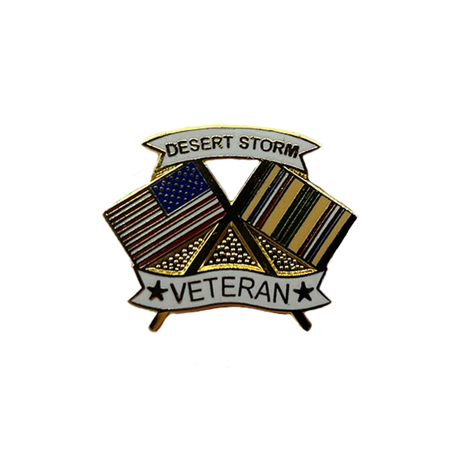 Desert Storm Veteran Flag Metal Pin