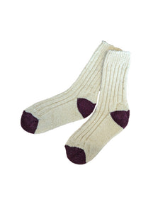 Donegal Irish Wool Walking Socks - Natural