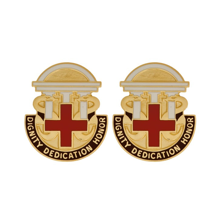 Dwight D Eisenhower Army Medical Center Unit Crest - Pair - DIGNITY DEDICATION HONOR