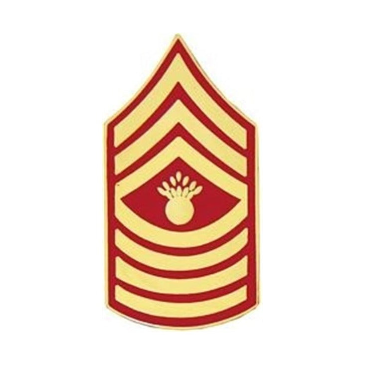 E-9 MGYSGT Hat Pin GOLD-RED