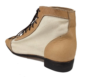 Civil War Camp Shoes - Leather/Canvas Lightweight Reenactment Shoes
