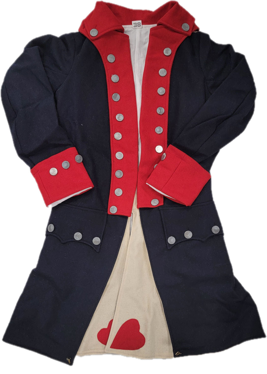 Revolutionary War Regiment Coat - Red Facings