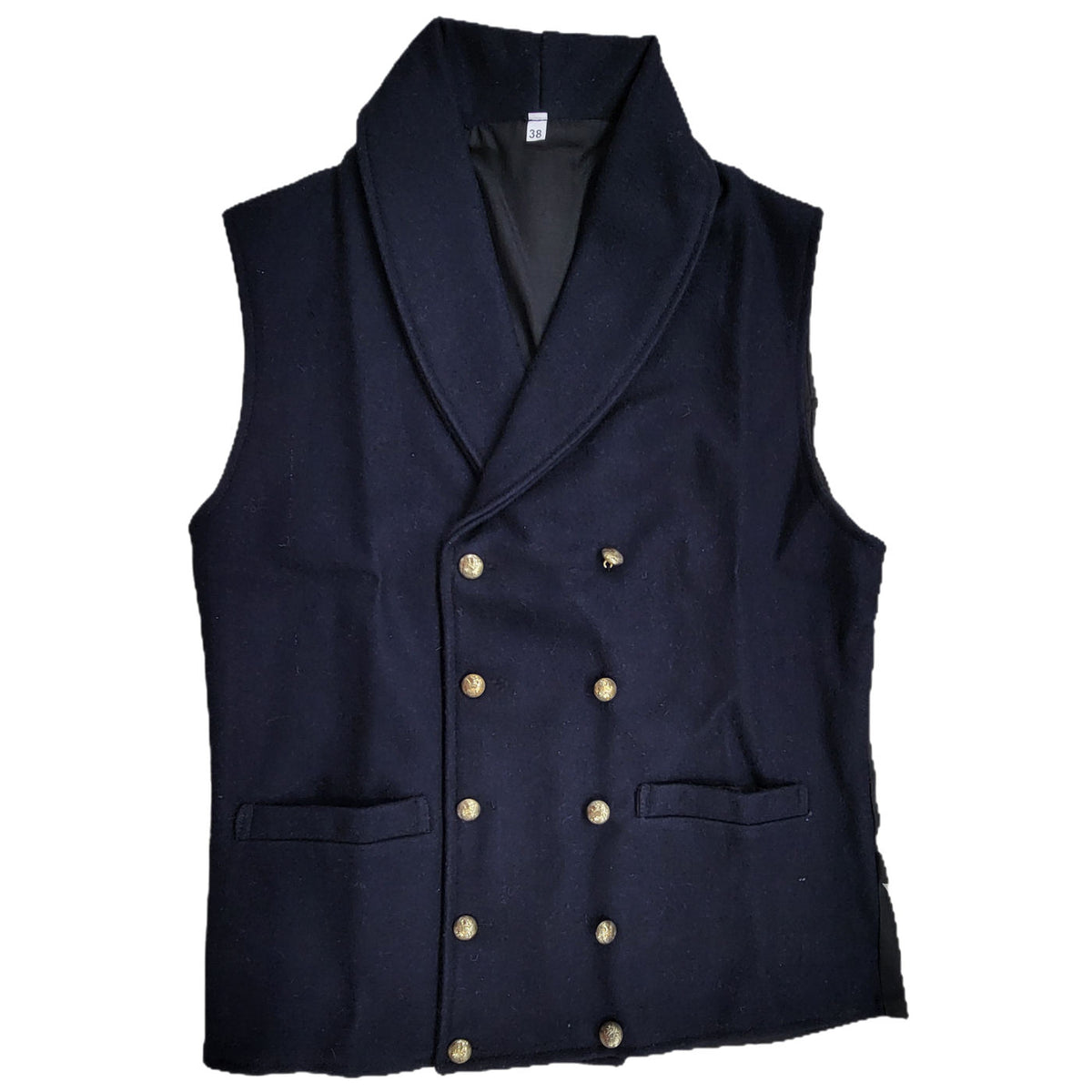 Reenactment 1800s Fashionable Double Breast Shawl Collar Waistcoat