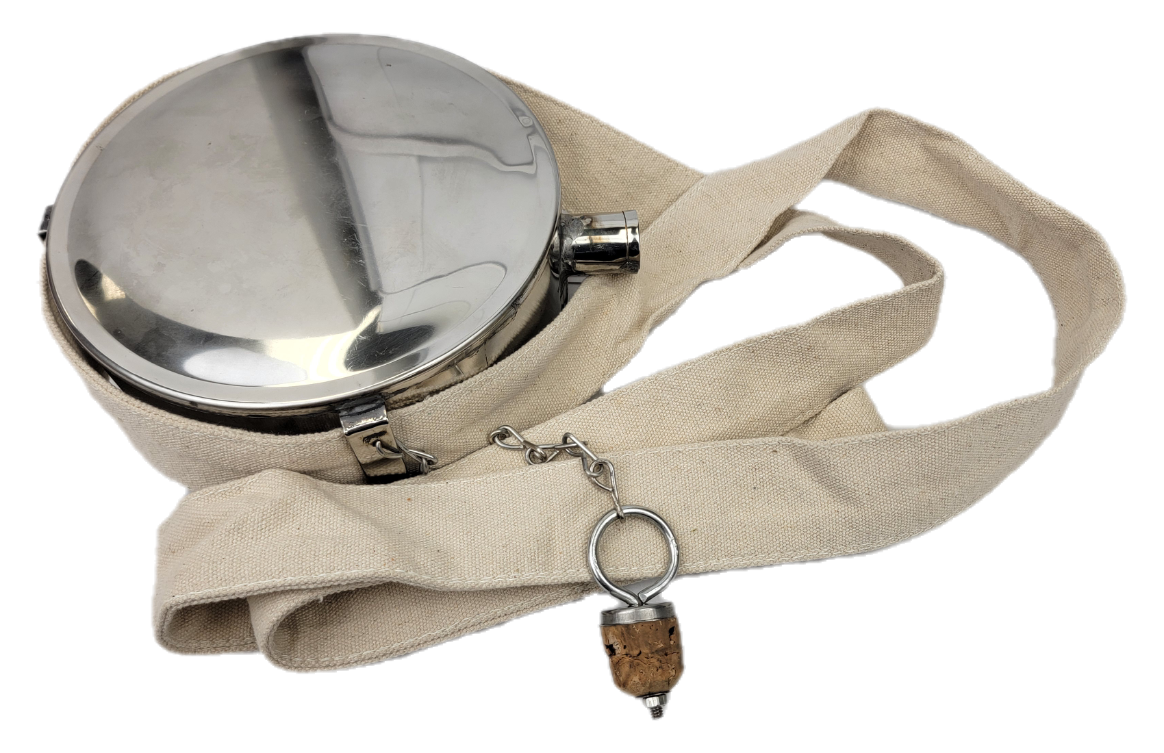 Civil War Reenactment Stainless Steel Drum Canteen