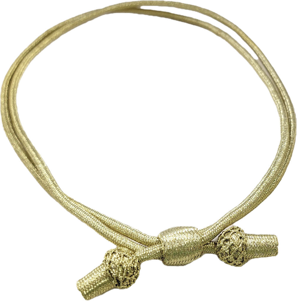 Officer Hat Cord - Braided Silk with Acorns - Gold