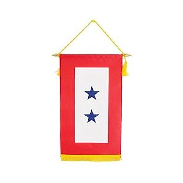 Family Member Military Service Banner - 2 BLUE STARS