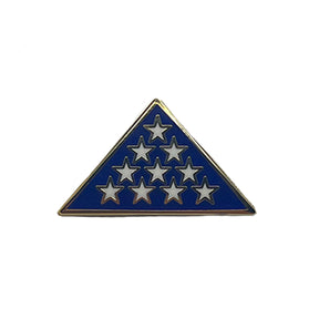 folded u.s. flag metal pin