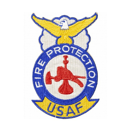 FULL COLOR - USAF Fire Protection Badge - Firefighter Bugle Hat and Axe