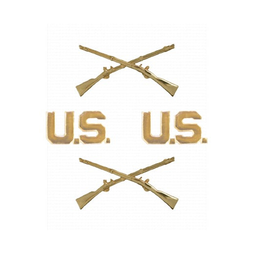 Infantry Branch Insignia Set with U.S. Letters