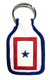 CLEARANCE - Embroidered Key Chain - BLUE STAR FAMILY SERVICE MEMBER
