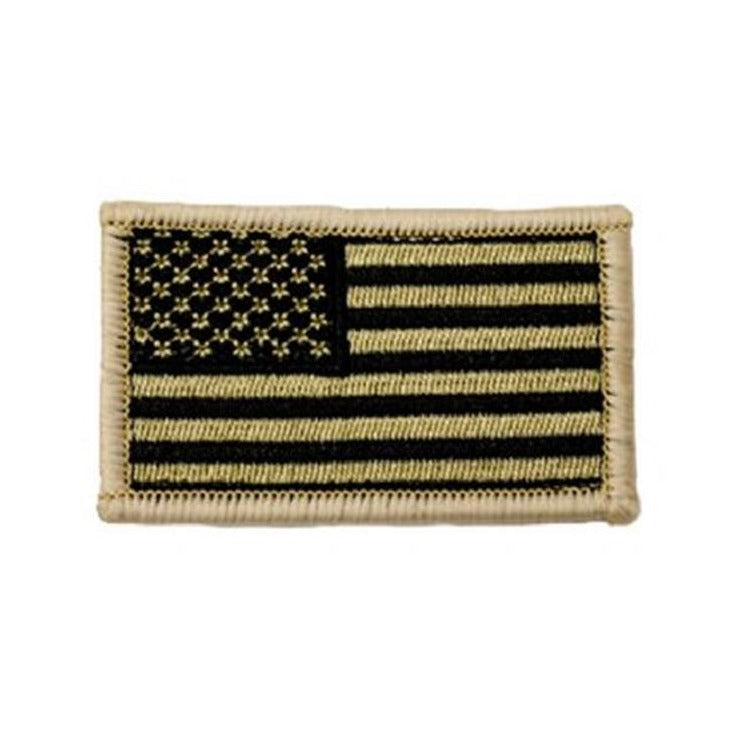 Kids American Flag Patch Forward Tan and Black