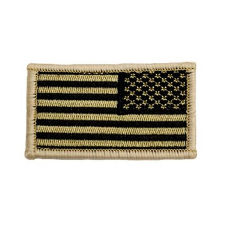 Kids American Flag Patch Reverse Tan and Black