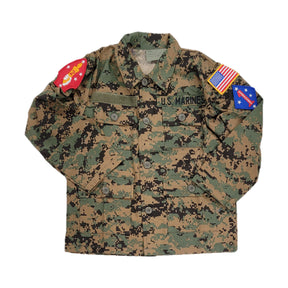 CLEARANCE - Kids Military Camo BDU Jacket with Patches