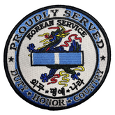 Korean Service "Proudly Served" - Sew-On Patch