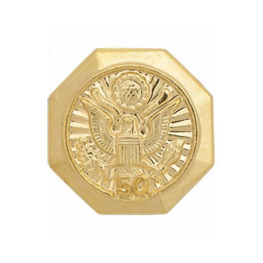 Length of Service Button 50 Years Lapel Pin