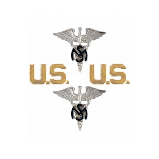 Medical Service Corp MSC Branch Insignia Set with U.S. Letters