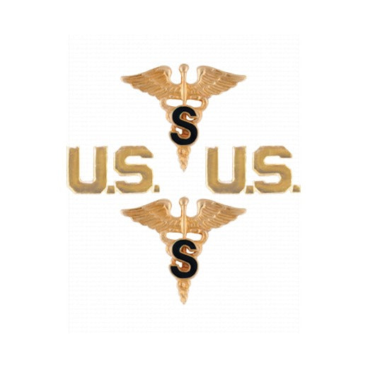 Medical Specialist Branch Insignia Set with U.S. Letters