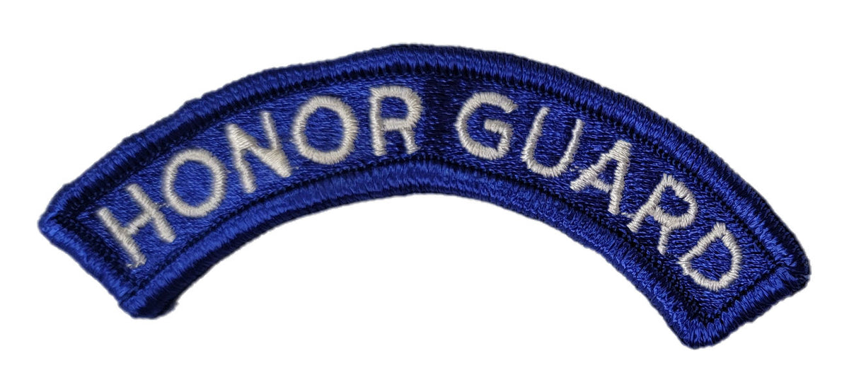 HONOR GUARD Dress Tab - WHITE on BLUE - Full Color Dress