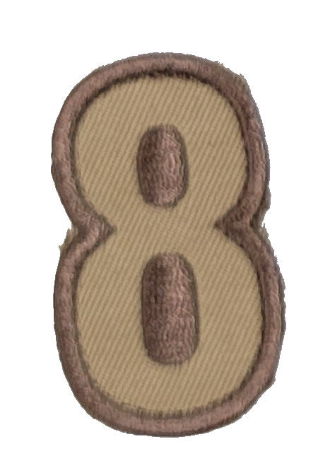 CLEARANCE - Tactical Numbers Patches with Hook Fastener