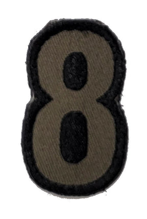 CLEARANCE - Tactical Numbers Patches with Hook Fastener