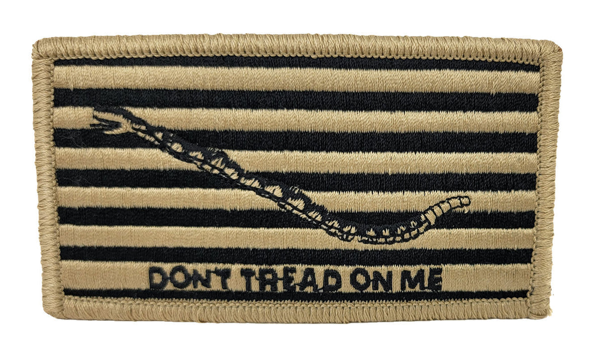 Don't Tread on Me Shoulder Patch - U.S. Navy 2POC Khaki Flag Patch