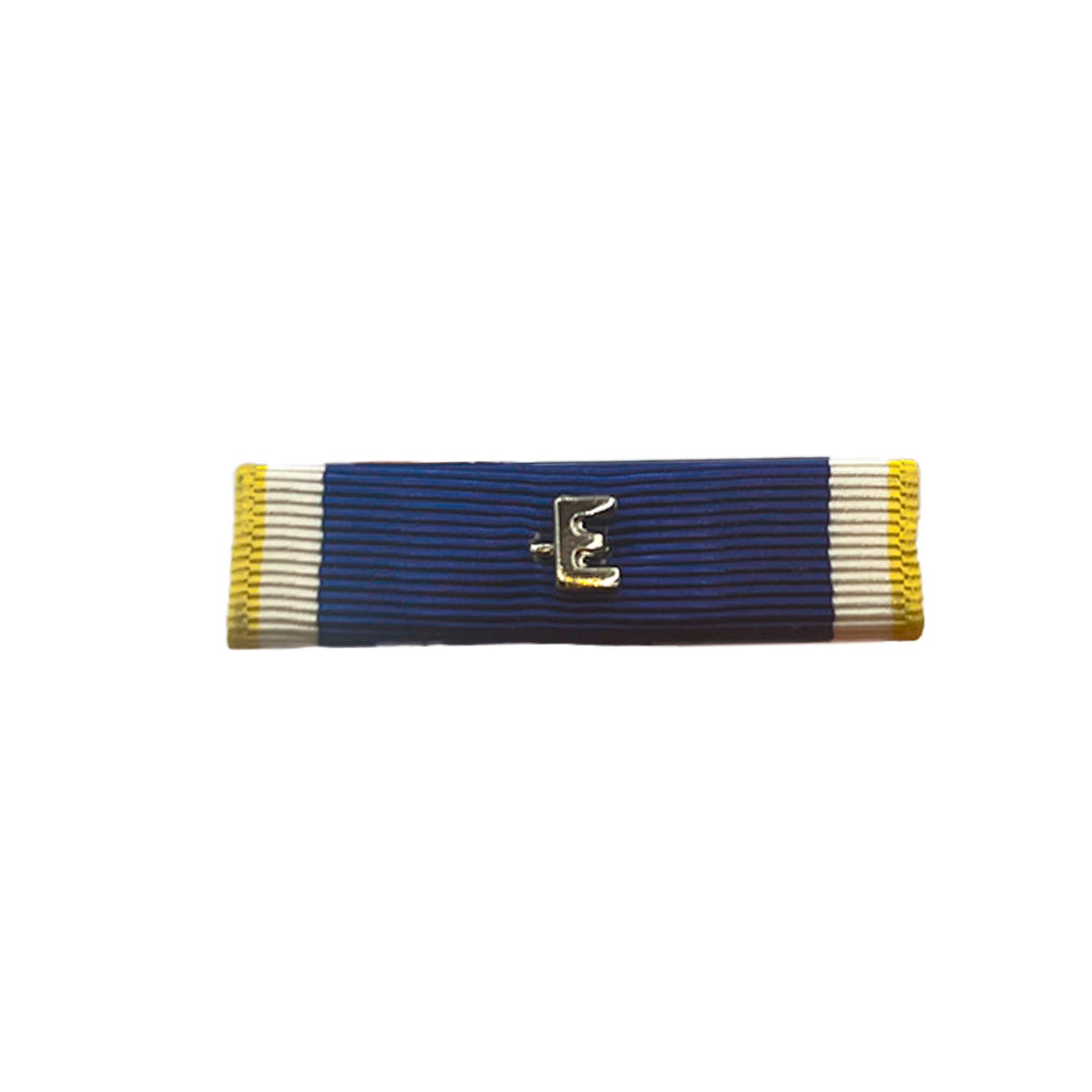 Navy E ribbon. Blue and Gold.