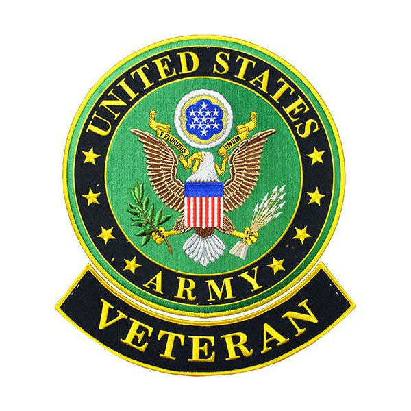 US Army Veteran Logo 12 inch Patch - CLEARANCE!