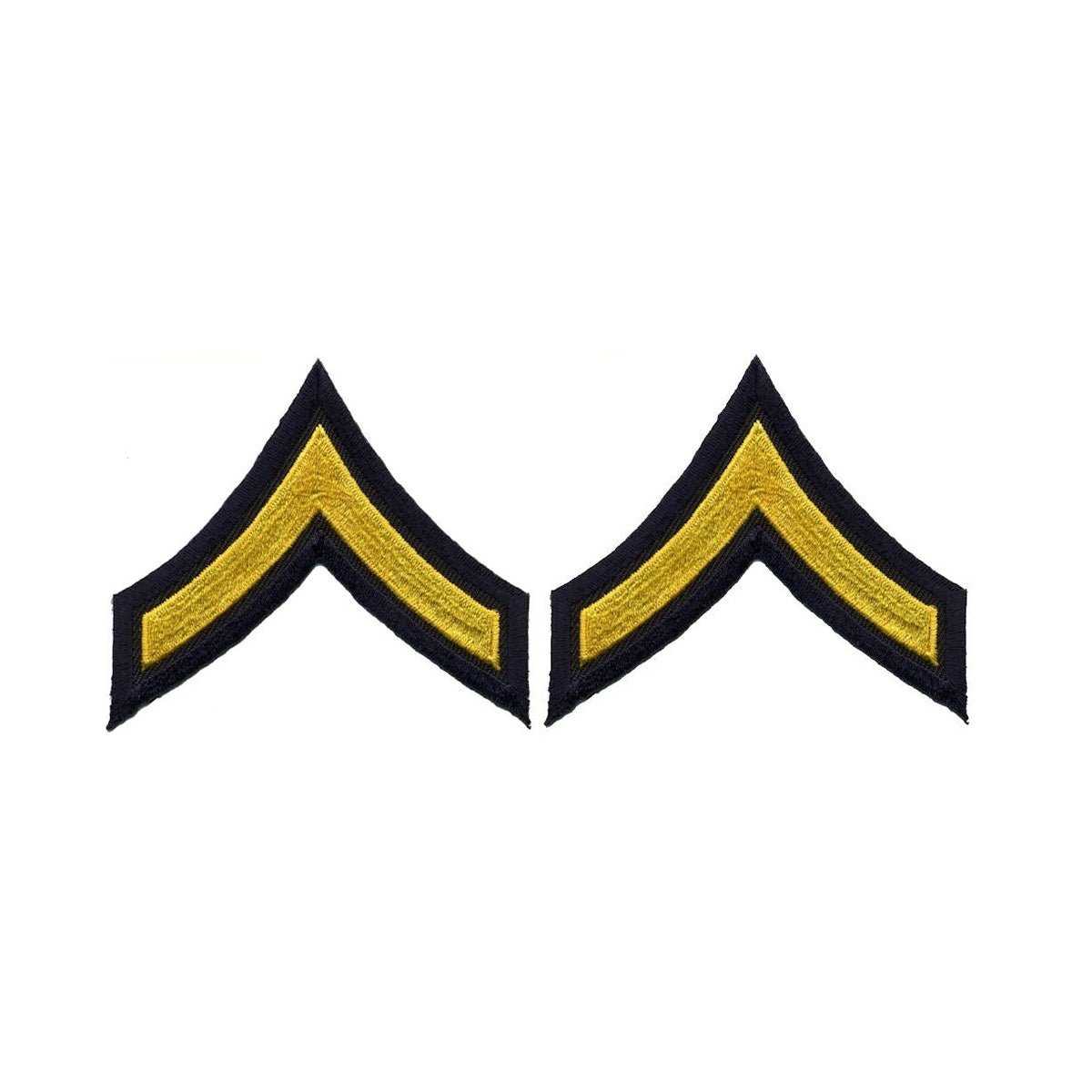 Private Chevrons - Medium Gold on Midnight