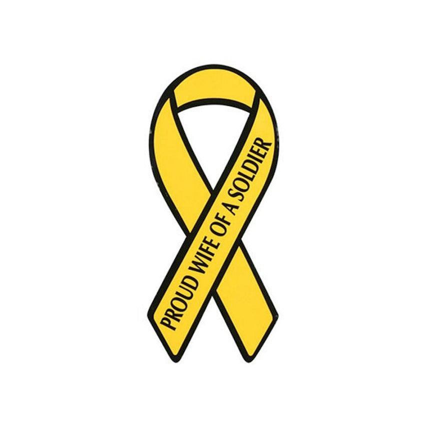 Proud Wife Yellow Ribbon Military Magnet